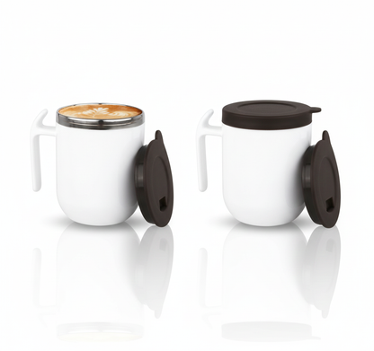 Stainless Steel Travel Mug with Lid | 350 ml Single Wall BPA-Free Coffee Mug