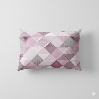 Luxury 210 TC Cotton Bedsheet with 2 Pillow Covers – Geometric Dual Color Design, 108x108 Inches