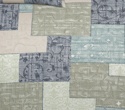 Premium Cotton Patchwork Bedsheet Set – King Size 114x120, 320 TC with Pillow Covers