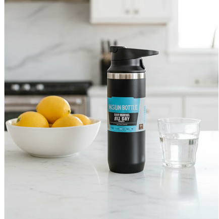 Stainless Steel Vacuum Thermos Bottle – 500ml | Screw & Flip Lid | Hot & Cold