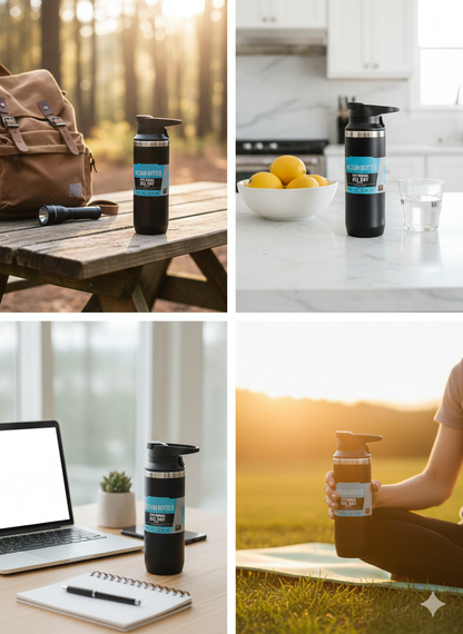 Stainless Steel Vacuum Thermos Bottle – 500ml | Screw & Flip Lid | Hot & Cold