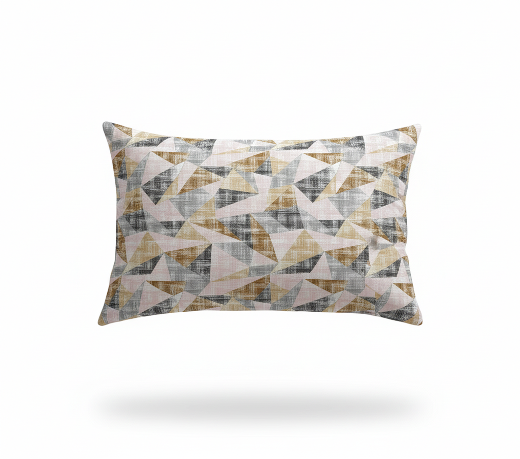 Premium Cotton Geometric Printed Bedsheet Set – King Size 114x120, 320 TC with Pillow Covers