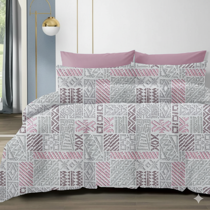 Premium Dual Color Cotton Bedsheet – 210 TC, 108x108 Inches (King Size)