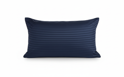 Premium Navy Blue Glace Cotton Bedsheet – 144 GSM with 2 Pillow Covers