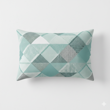 Luxury 210 TC Cotton Bedsheet with 2 Pillow Covers – Geometric Dual Color Design, 108x108 Inches