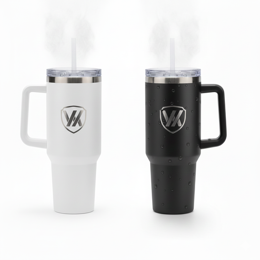 Large Capacity Thermos Mug – 1200 ml | Metal Straw | Double Wall Insulation