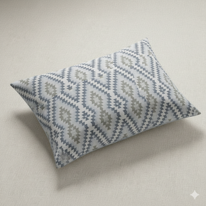 Luxury Cotton Double Bedsheet with 2 Pillow Covers – 108x108 Inches | TC 210 Geometric Design