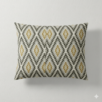 Luxury Cotton Double Bedsheet with 2 Pillow Covers – 108x108 Inches | TC 210 Geometric Design