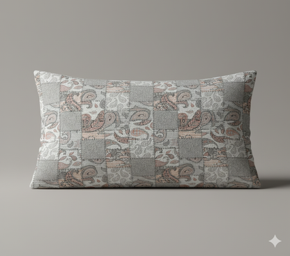 Premium Cotton Paisley Patchwork Bedsheet Set – King Size 114x120, 320 TC with Pillow Covers