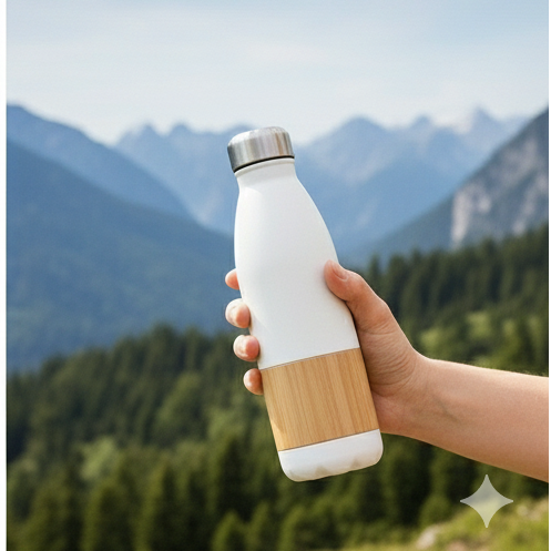 Stainless Steel Thermos Bottle – 500ml | Double-Wall Insulated | Hot & Cold