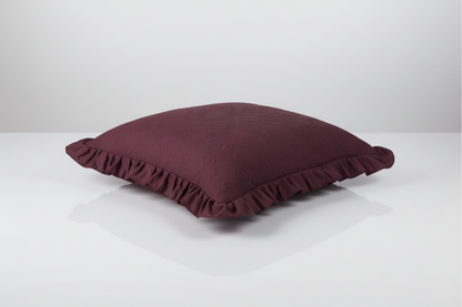 Premium Glace Cotton Embossed Bedcover with Frill Edges – Elegant Ruffled Bedding Set