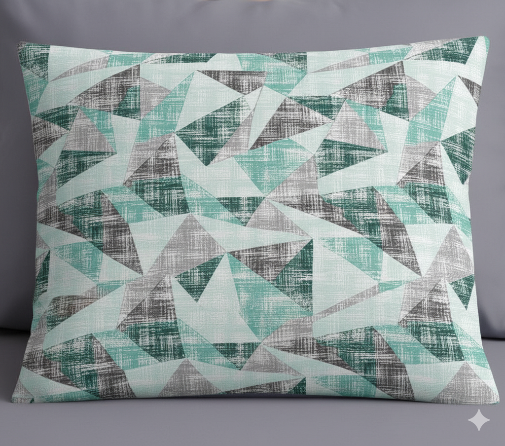 Premium Cotton Geometric Print Bedsheet Set – King Size 114x120, 320 TC with Pillow Covers