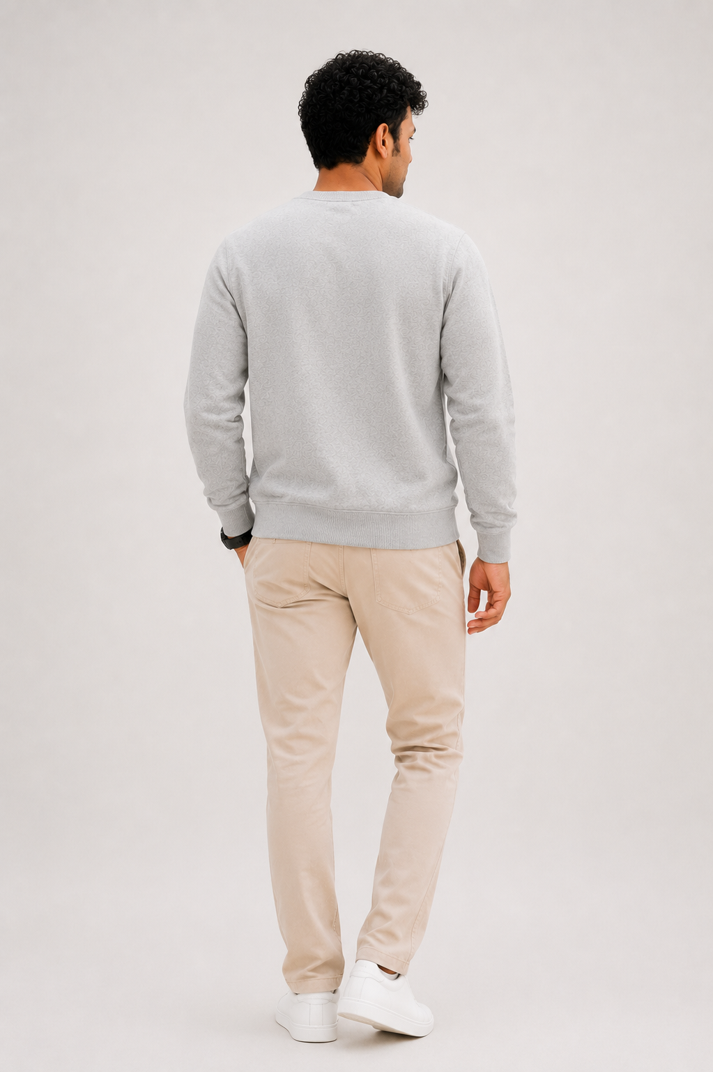 Men's Premium Cotton Crewneck Sweatshirt – Grey | Casual Sweatshirt for Men