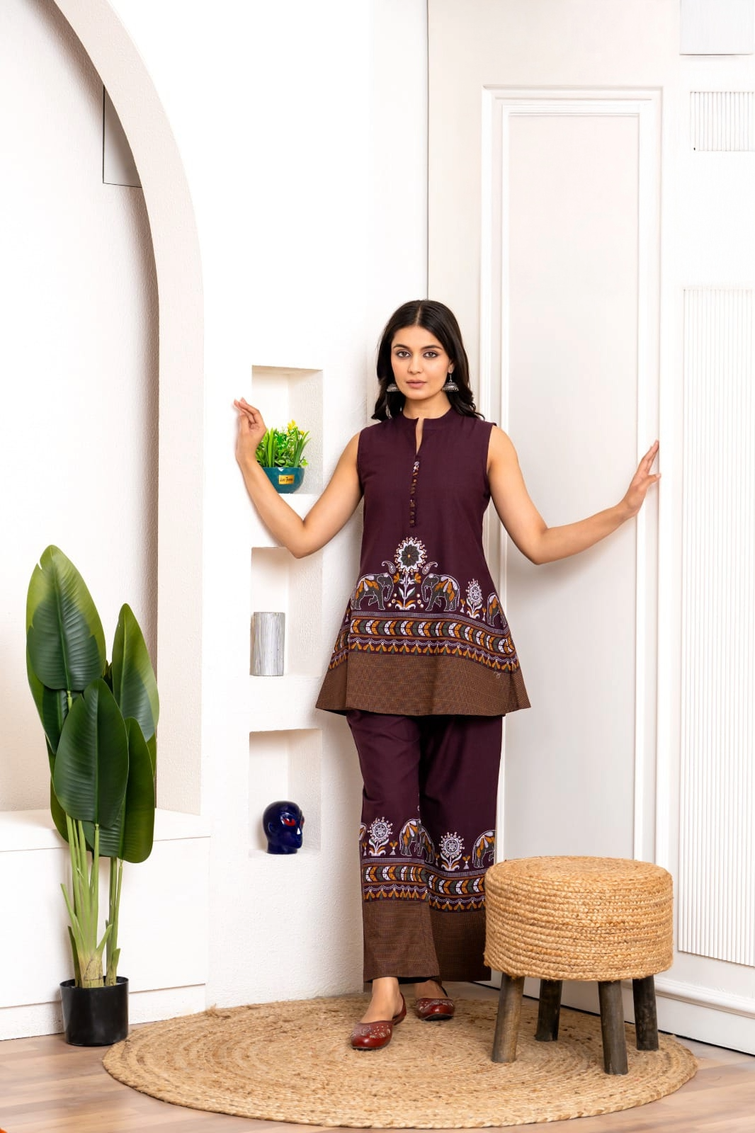 Mustard Cotton Printed Co-ord Set
