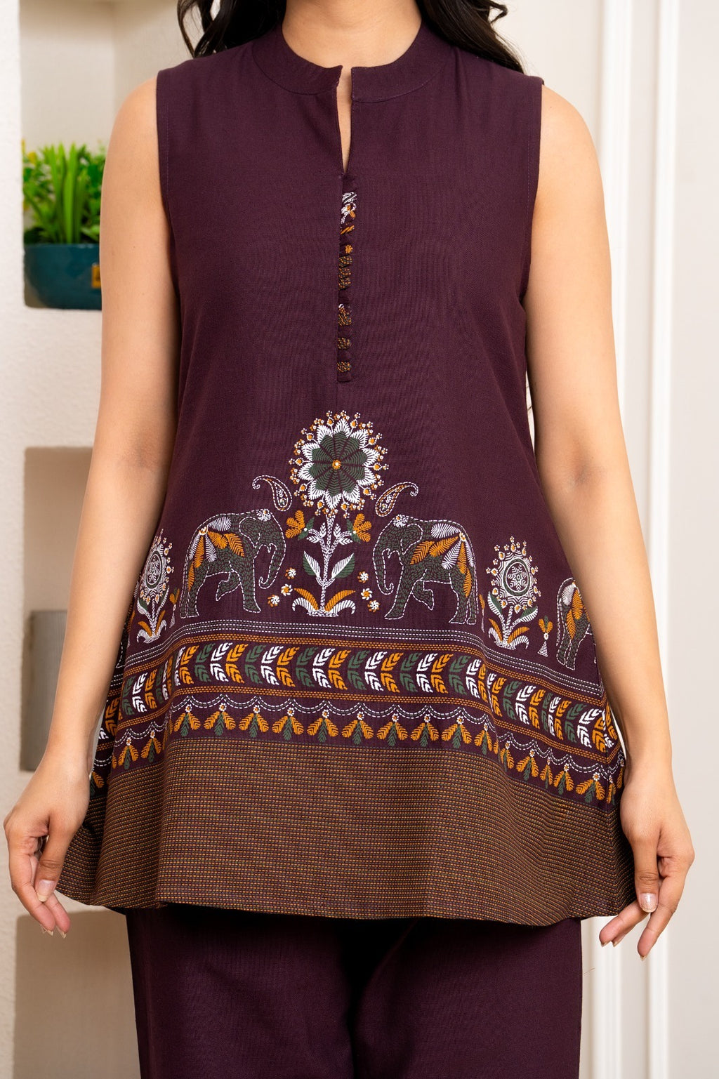 Mustard Cotton Printed Co-ord Set