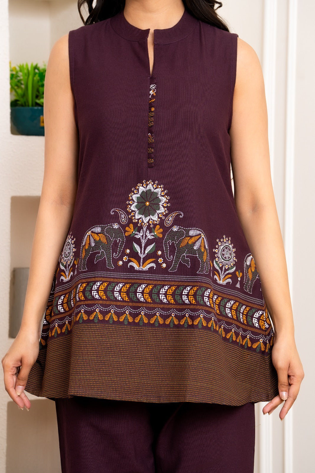 Mustard Cotton Printed Co-ord Set