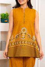 Mustard Cotton Printed Co-ord Set