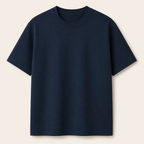 Premium Navy Blue Oversized Cotton T-Shirt