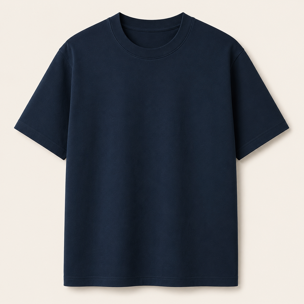Premium Navy Blue Oversized Cotton T-Shirt