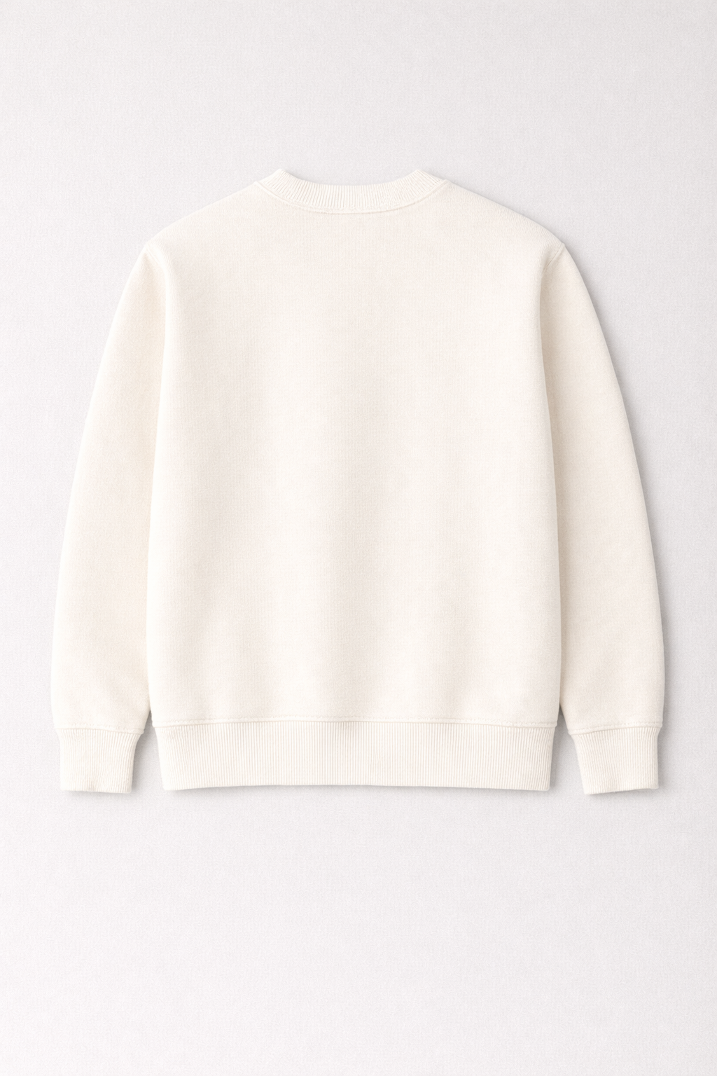 White sweater on a light gray background