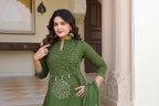 Royal Purple Cotton Kurta Pant Dupatta Set for Women