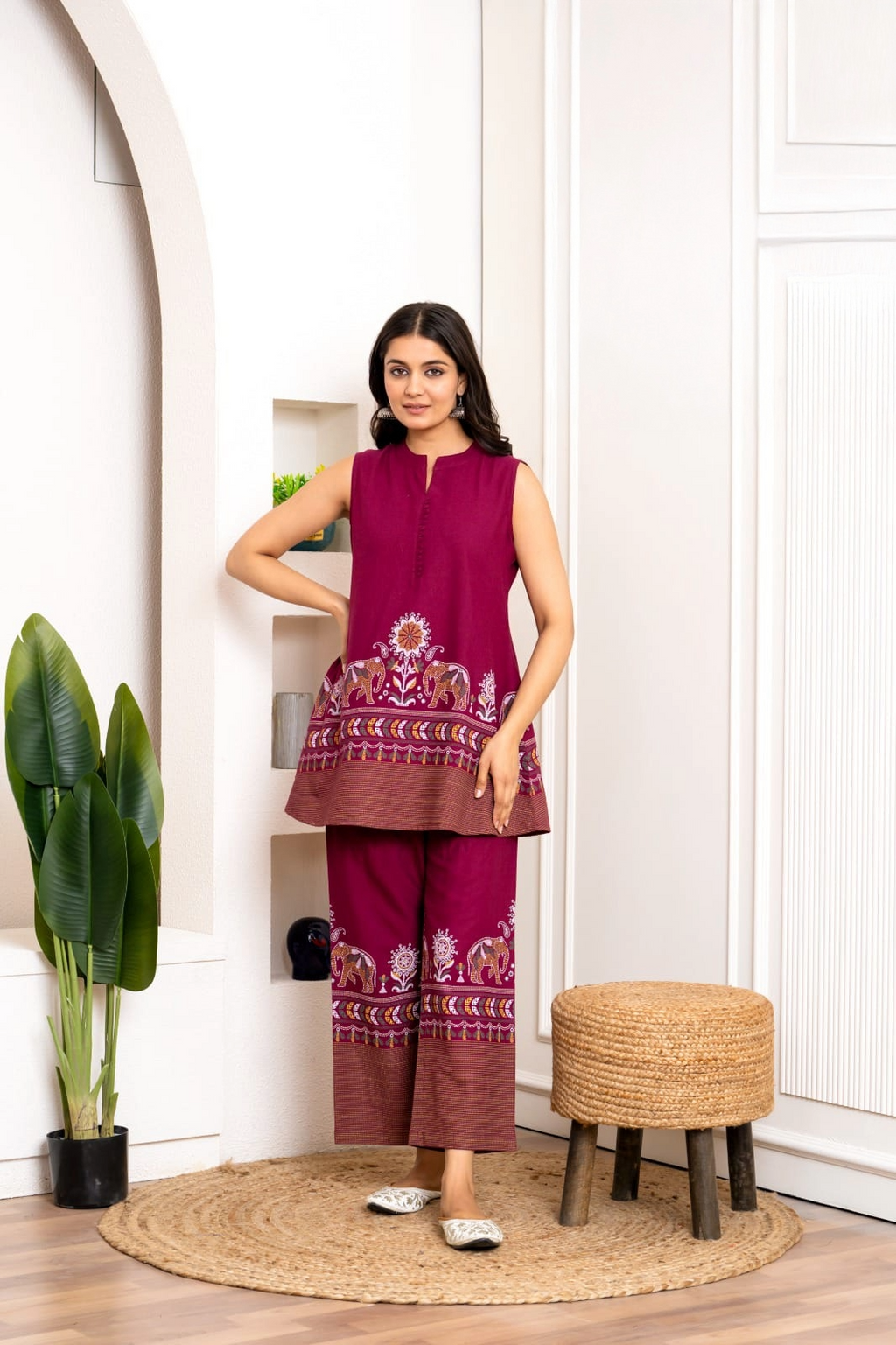 Mustard Cotton Printed Co-ord Set