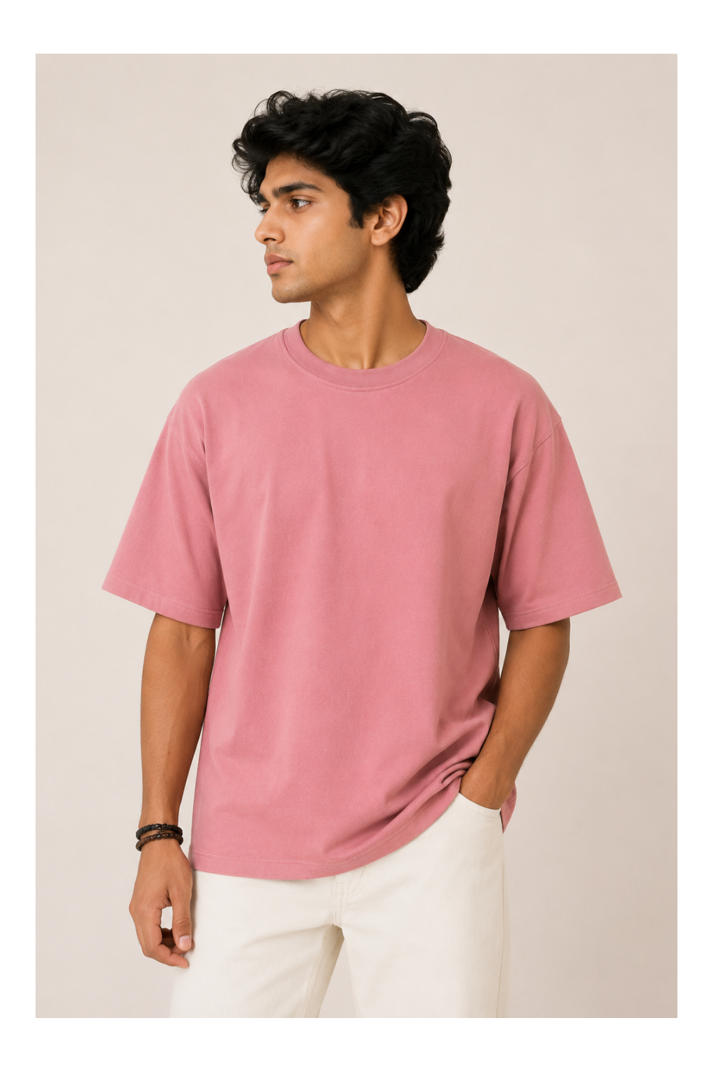 Rose Pink Oversized T-Shirt | 240 GSM