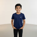 Boys Navy Blue Solid T-Shirt – Minimal Classic Tee