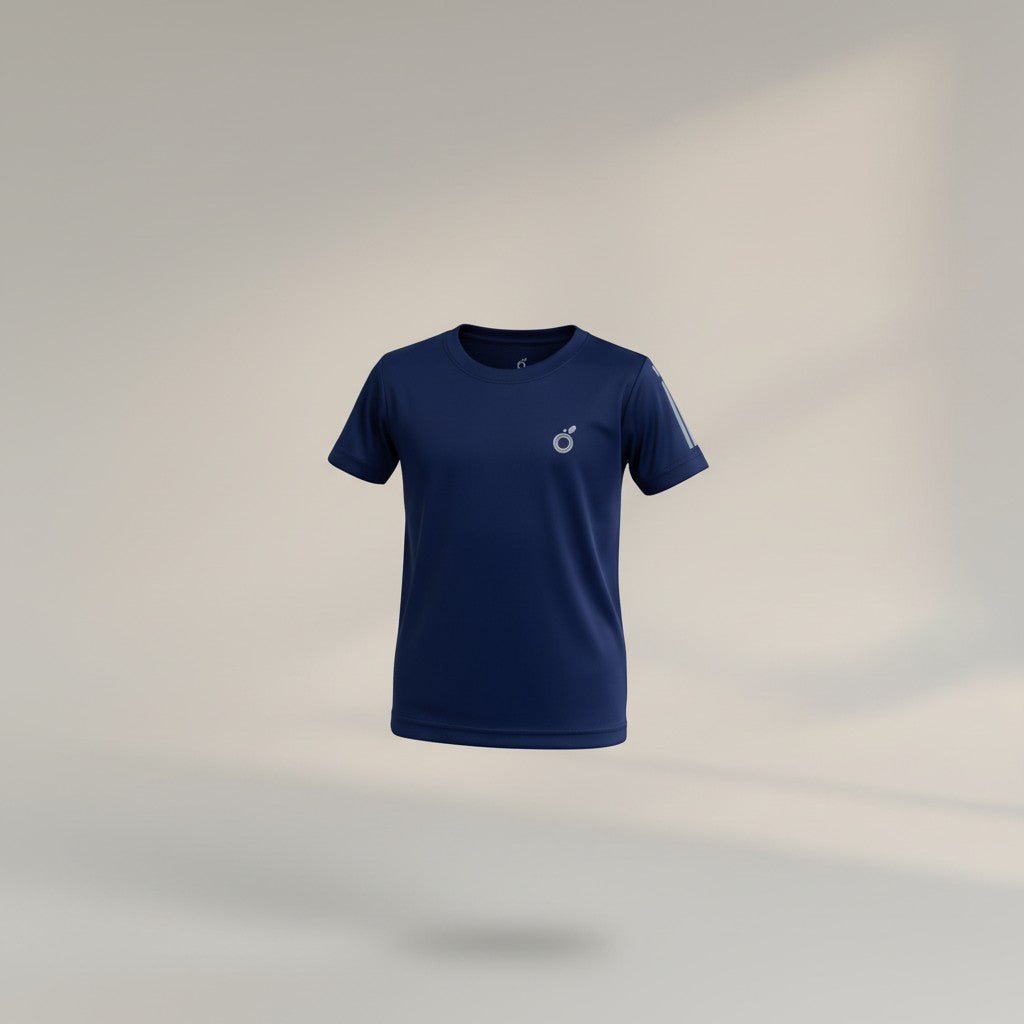Boys Navy Blue Solid T-Shirt – Minimal Classic Tee