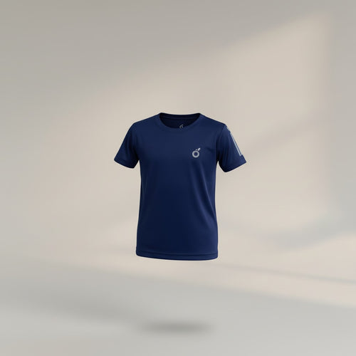 Boys Navy Blue Solid T-Shirt – Minimal Classic Tee