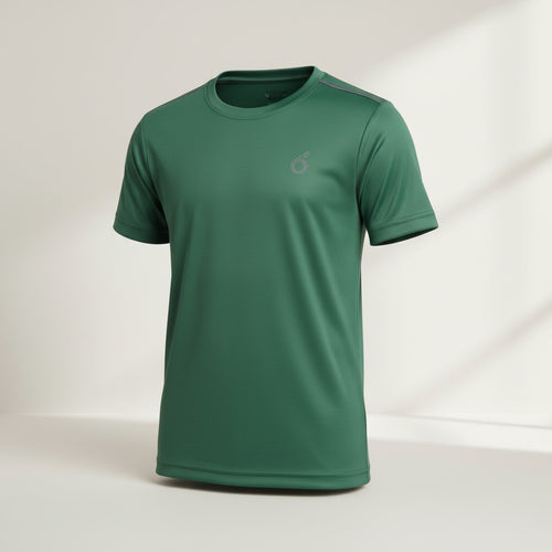 Boys Bottle Green Solid T-Shirt – Minimal Sporty Tee