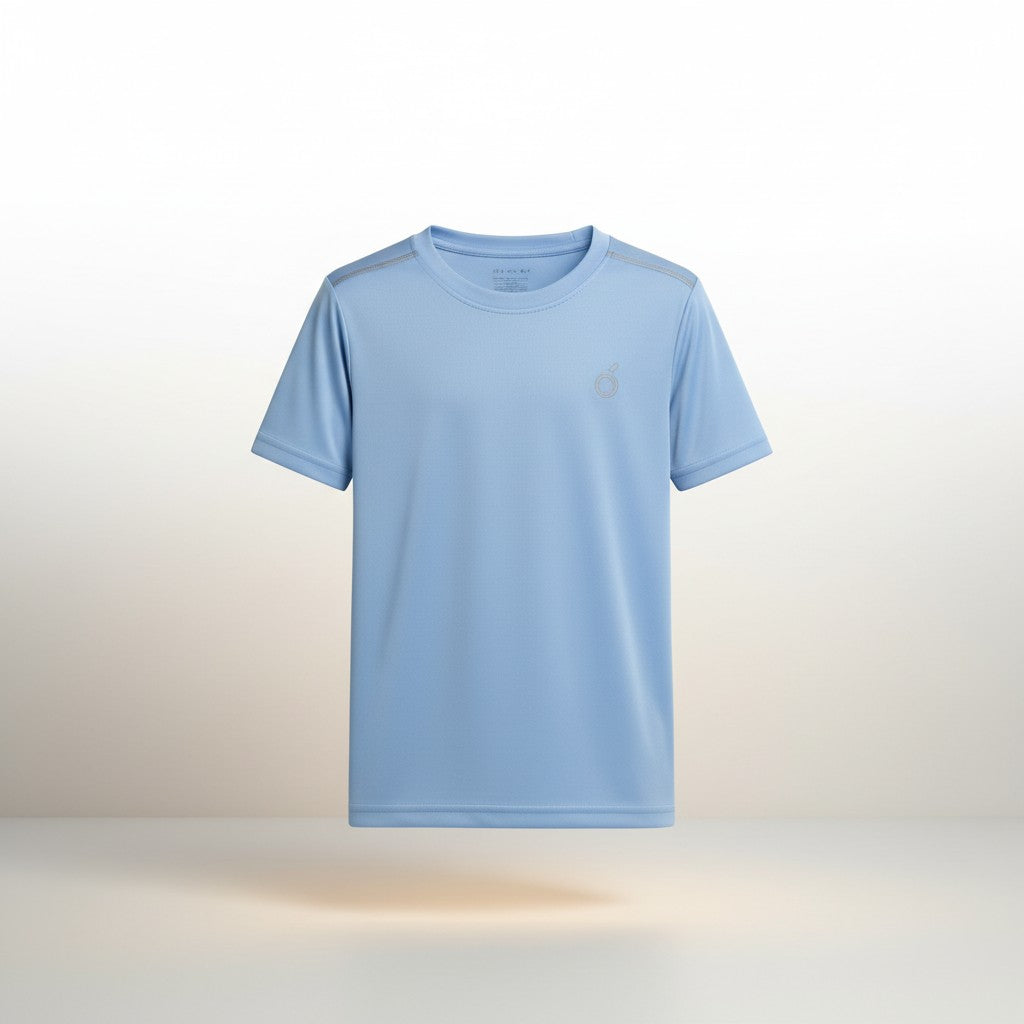 Boys Sky Blue Solid T-Shirt – Minimal Classic Tee