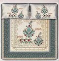 Digital Printed Satin Cotton Bedsheet – Heritage Floral Medallion