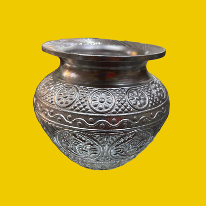 Unbreakable Engraved Zinc Kalash / Lota – Traditional Design