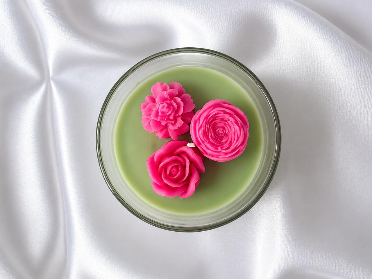 Twyla Blush Garden Luxury Soy Wax Scented Candle | Gold Musk Fragrance