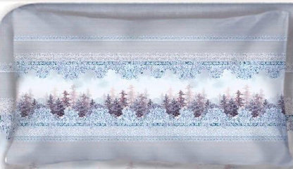 Digital Print Satin Cotton Bedsheet – Frosted Woodland Elegance