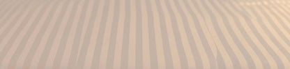 Cream Glace Cotton Striped Bedsheet Set – 144 GSM with Pillow Covers