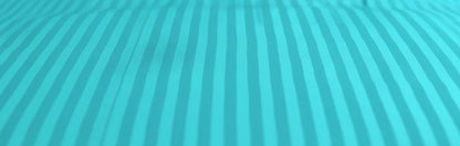 Turquoise Glace Cotton Striped Bedsheet Set – 144 GSM with Pillow Covers