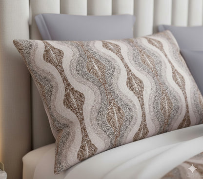 Premium Cotton Wave Pattern Bedsheet Set – King Size 114x120, 320 TC with Pillow Covers