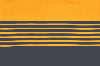 210 TC Cotton Double Bedsheet with 2 Pillow Covers | Yellow & Grey Polka Dot & Stripe Design | Soft & Durable