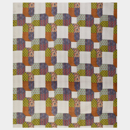 Premium 210 TC Cotton Double Bed Sheet with 2 Pillow Covers – Multicolor Geometric & Floral Print