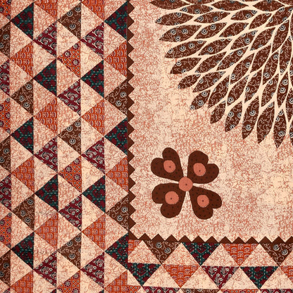 Premium TC 210 Double Bedsheet with 2 Pillow Covers | Cotton | Traditional Brown & Beige Floral Print
