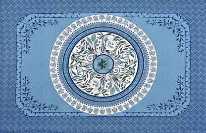 Single Cot Cotton Bedsheet – 150 TC – Elegant Green with Mandala Print