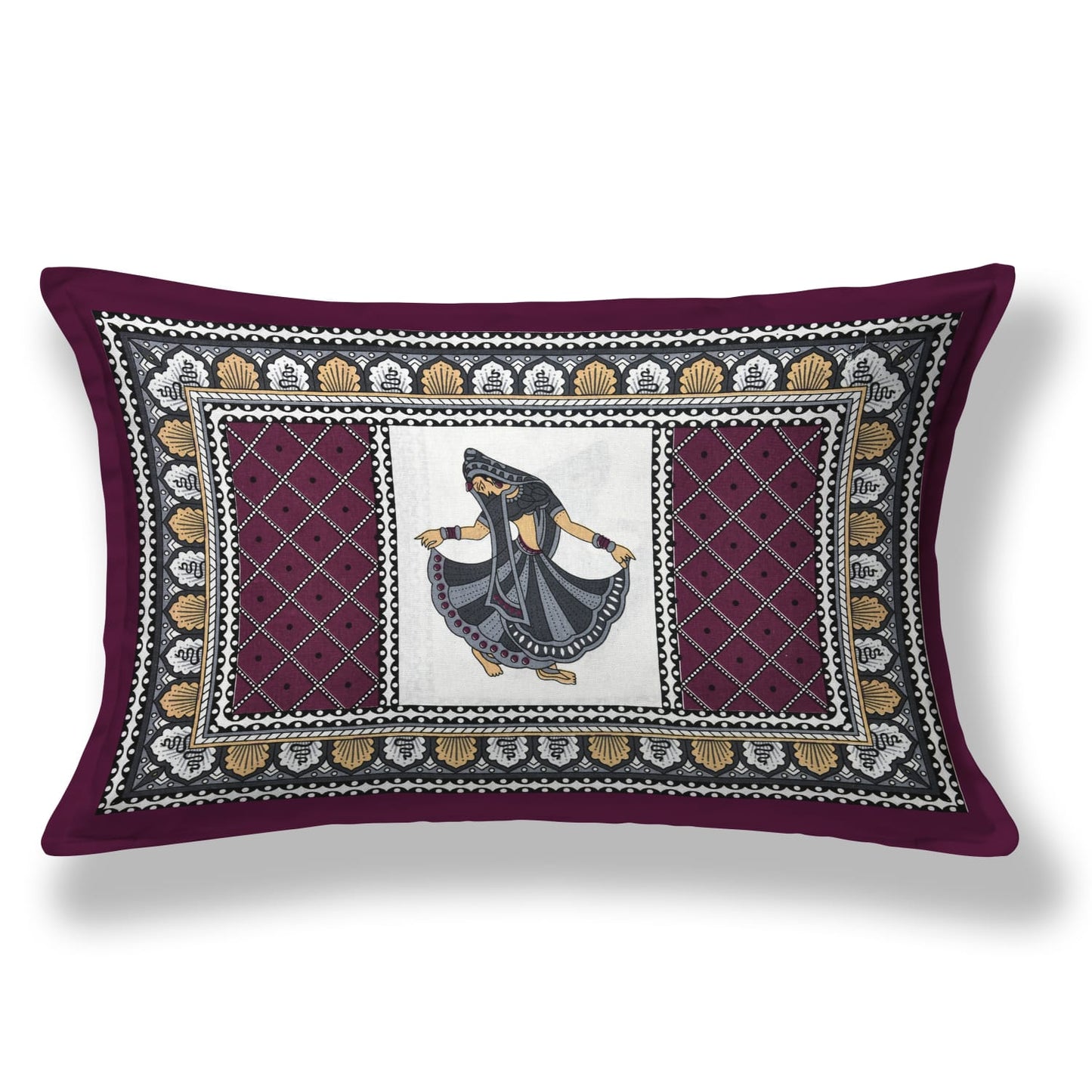Cotton Single Bed Bedsheet with Pillow Cover – 150 TC, Traditional Rajasthani Print