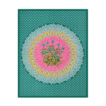Floral Mandala Single Cot Cotton Bedsheet with Pillow Cover – 150 TC
