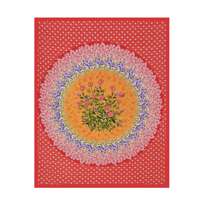 Single Cot Cotton Bedsheet 150 TC with Floral Mandala Print & Matching Pillow Cover