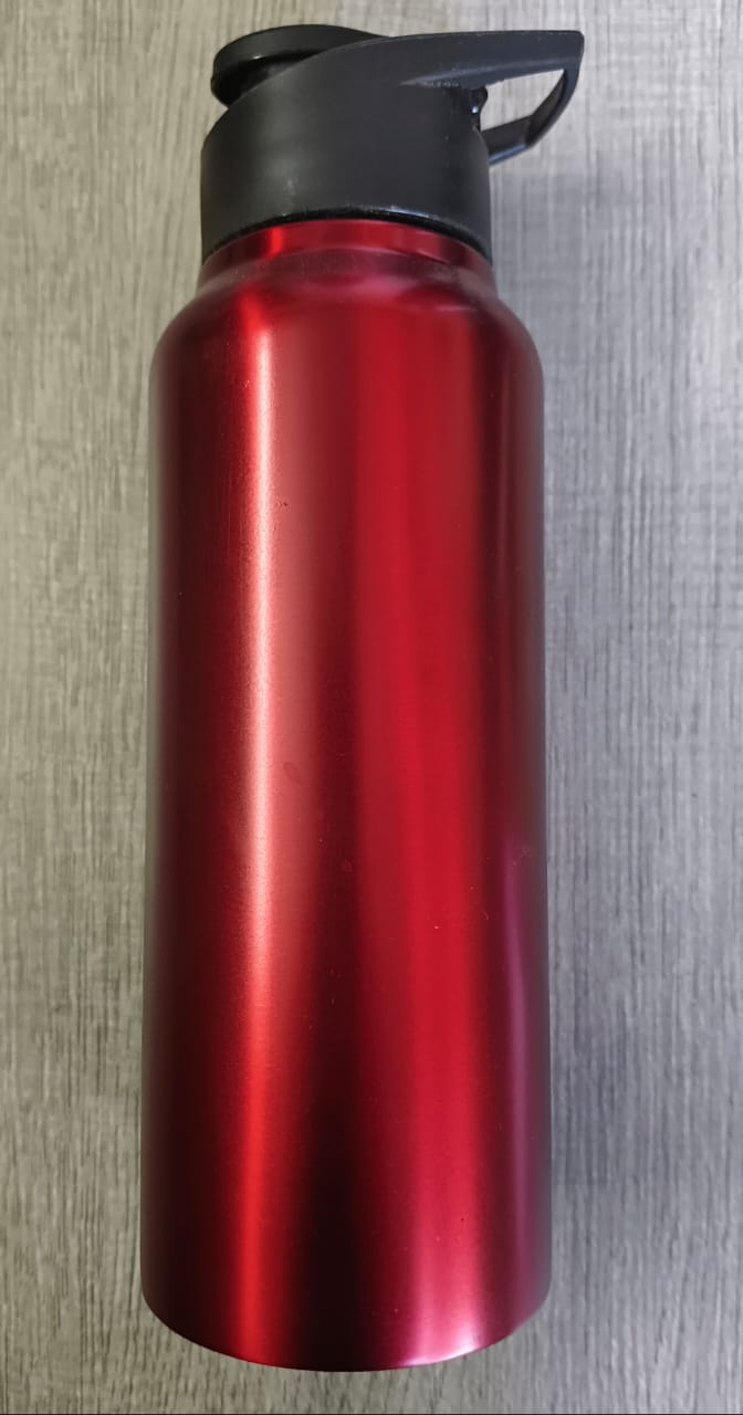 500ml Red Steel Bottle with Flip Lid | Single Wall Food Grade Stainless Steel | BPA Free