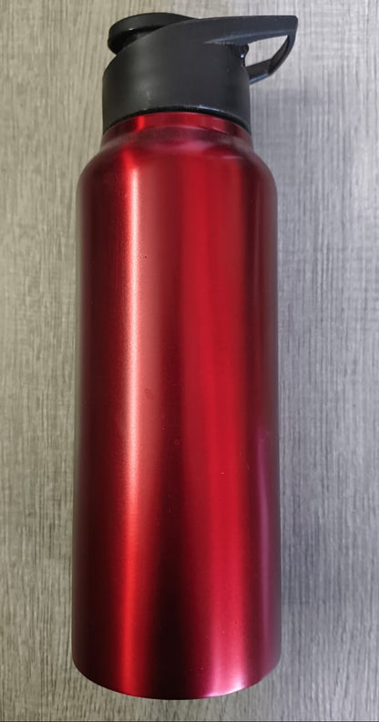 500ml Red Steel Bottle with Flip Lid | Single Wall Food Grade Stainless Steel | BPA Free