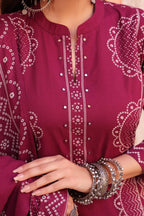 Midnight Blue Pure Cotton Printed Kurta Set with Dupatta
