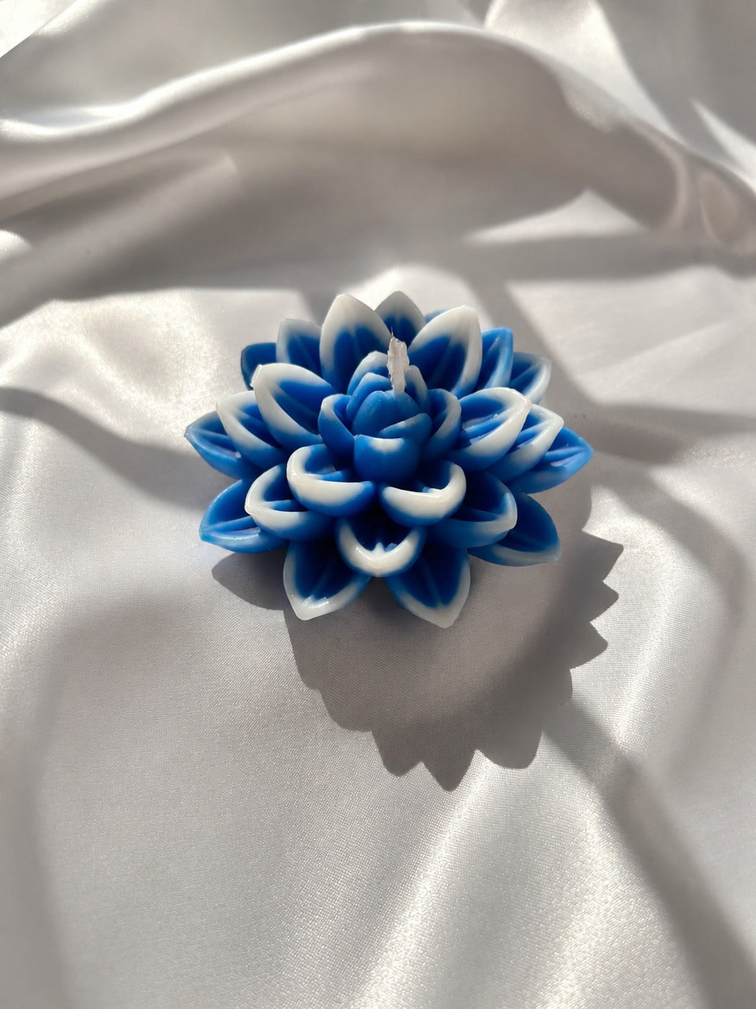 Handcrafted Blue Lotus Flower Candle | Mahogany Fragrance | Premium Soy Wax Decorative Candle